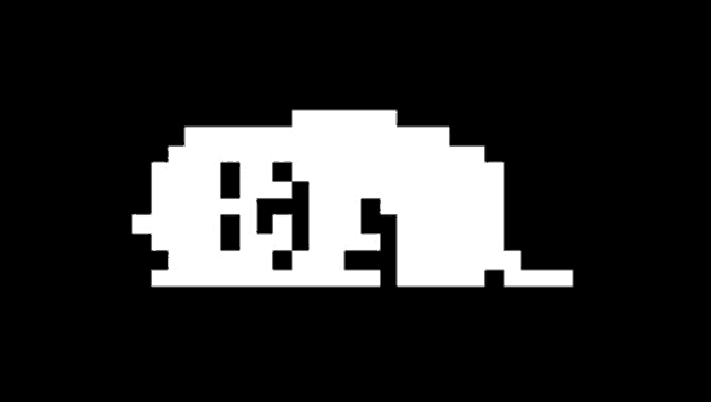 An image of a sleeping dog from the video game Undertale